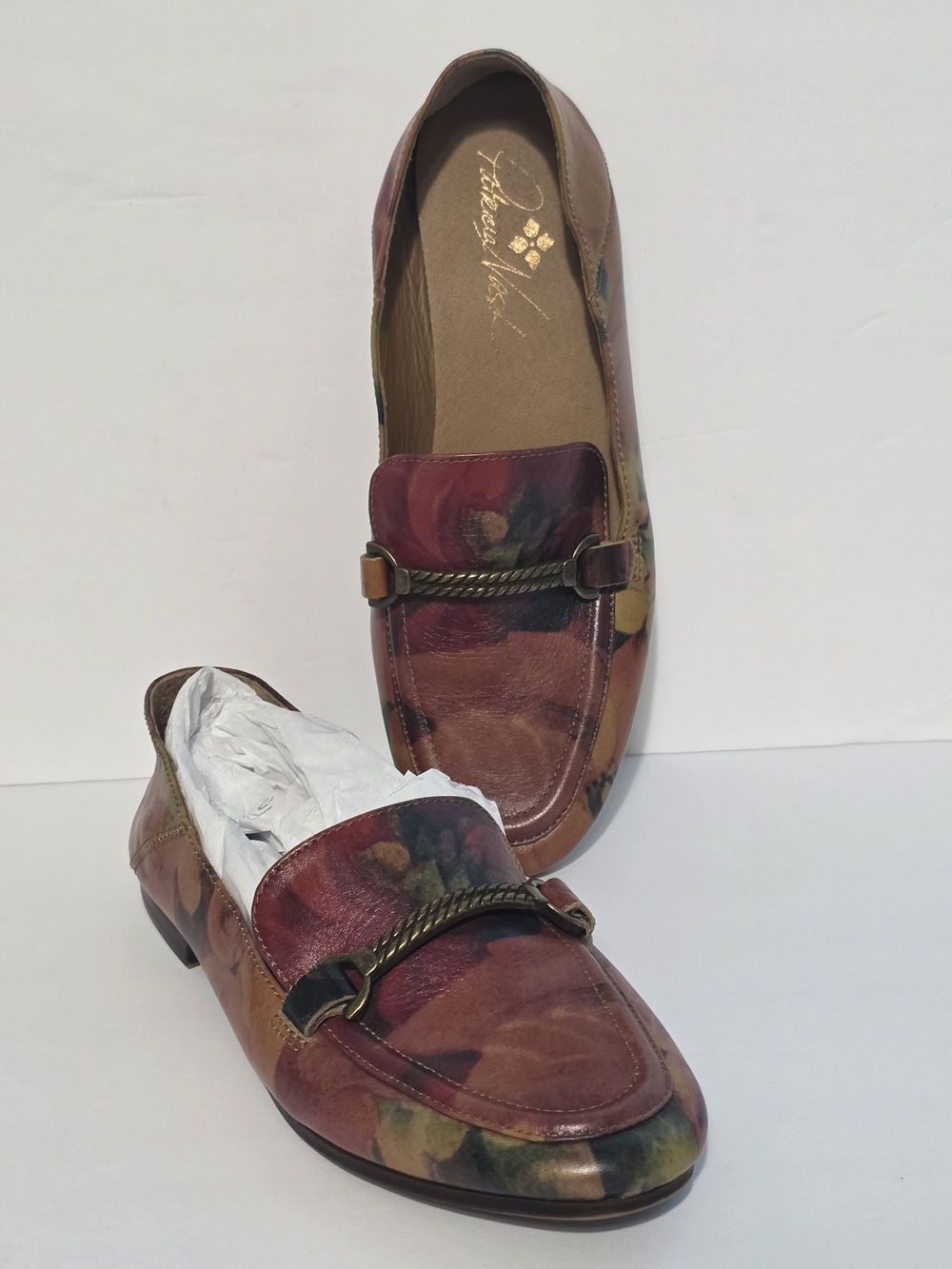 Patricia Nash Multicolor Leather Moccasin Loafers - Picture 2 of 9